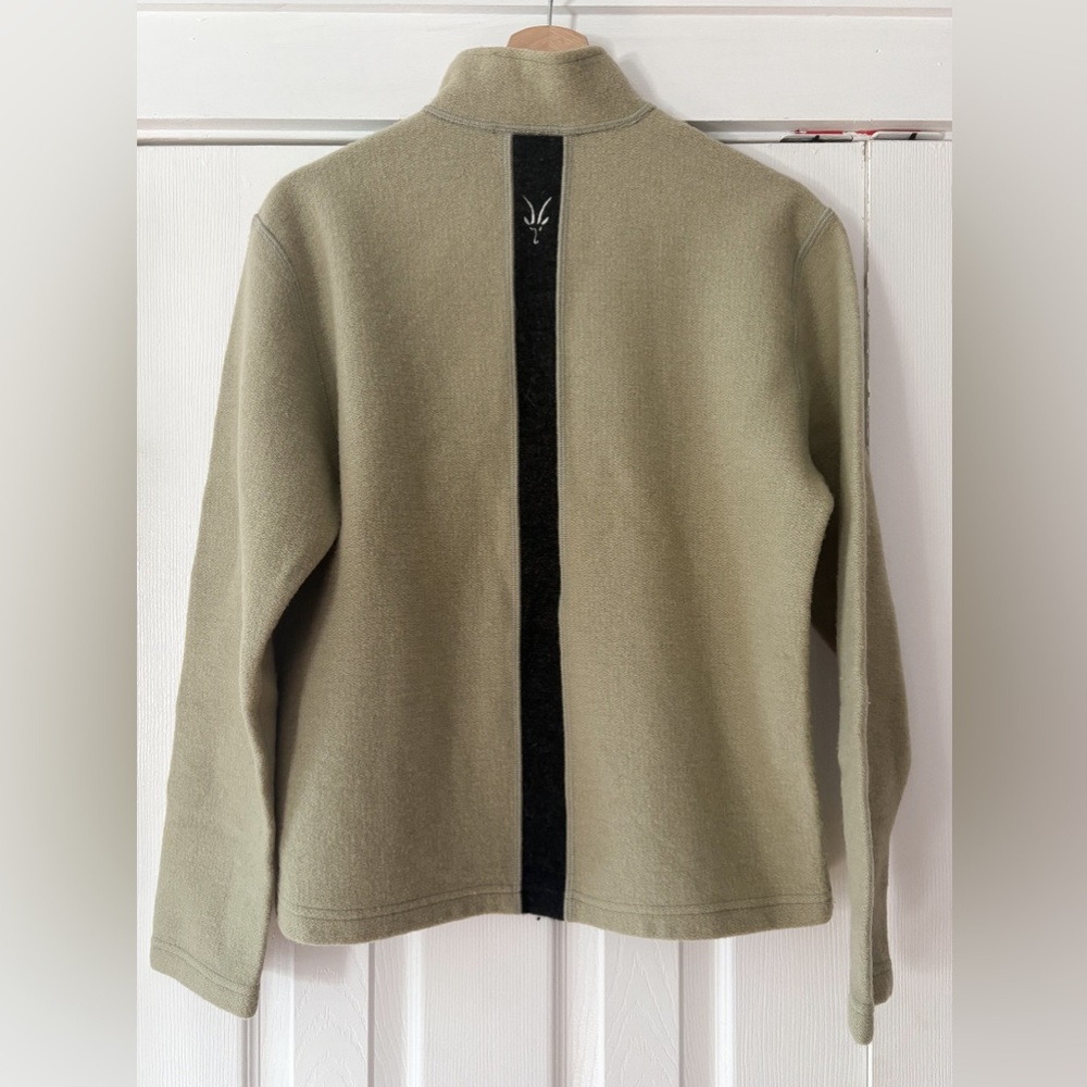 Ibex Merino Wool Olive Green Quarter-Zip Pullover Est. Small / Medium EUC - Picture 2 of 5